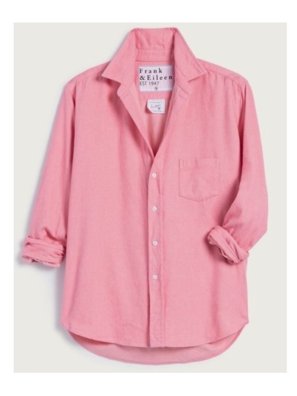 Frank & Eileen Pink Oversized Button-Down Shirt